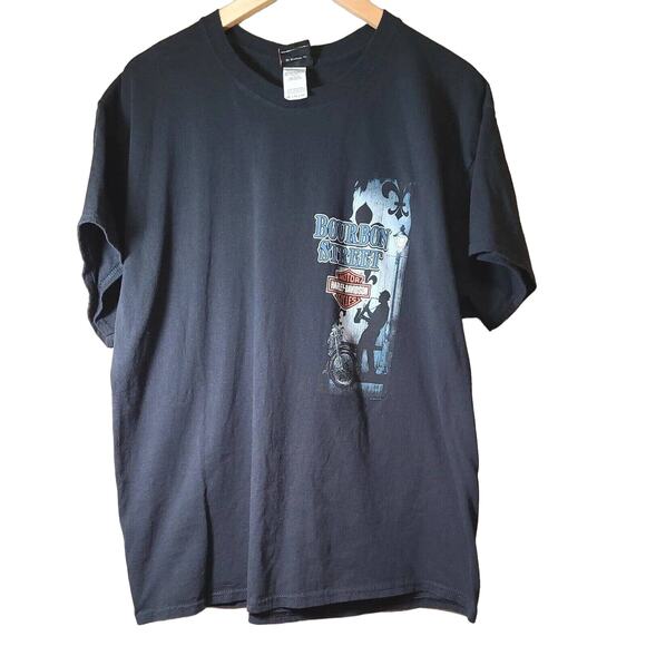 Harley-Davidson T-shirt Men's Size XL New Orleans Bourbon St 2018 Black Tee - Picture 1 of 8